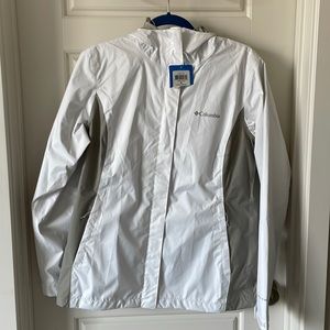 NWT Columbia Arcadia II Lightweight Hooded Packable Rain Jacket size Medium